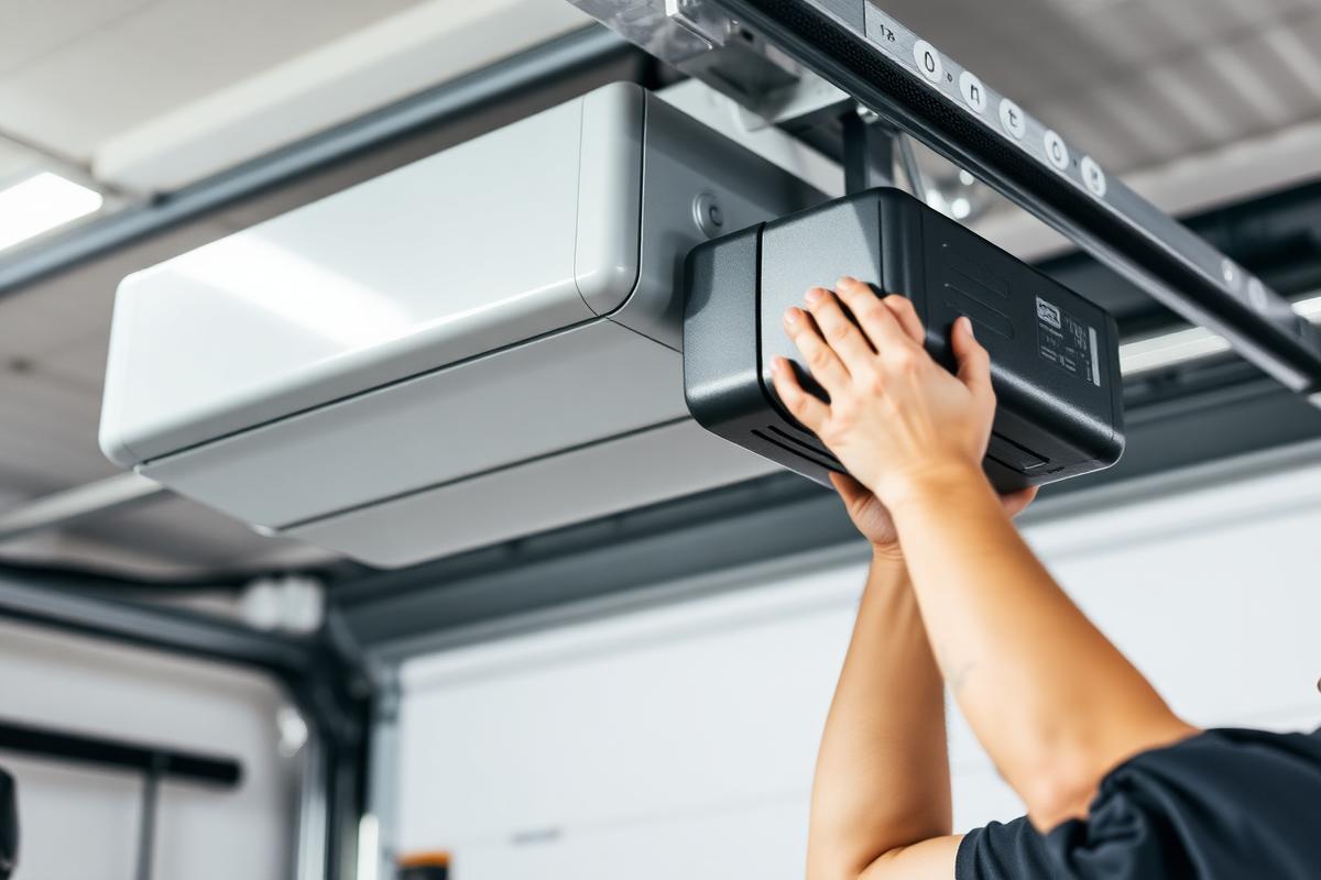 Garage Door Repair service by Pinehurst Garage Doors - professional technician at work